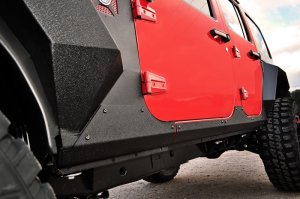 Jeep Wrangler JKU Body Armor Cladding - Rugged Ridge - XHD Armor Cladding - Textured Black - `07-`18
